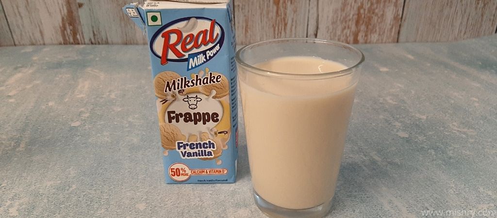 french vanilla milkshake in a glass