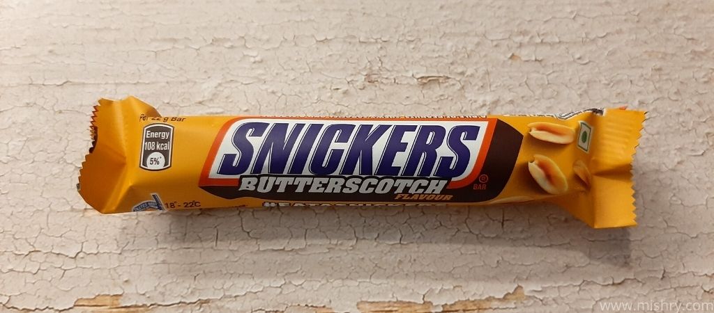 snickers butterscotch chocolate bar packaging