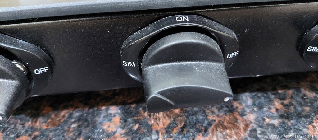 closer look at faber power gas stove control knob