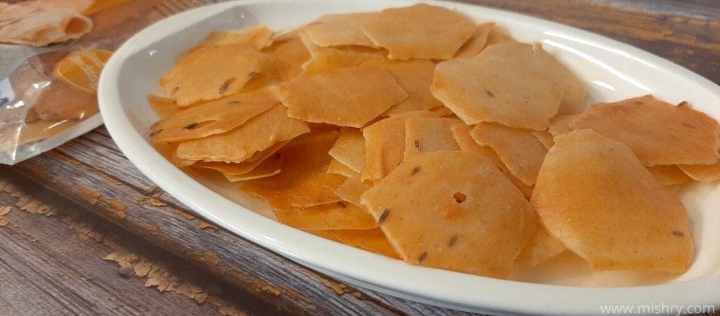 closer look at uncooked mother’s recipe potato papad
