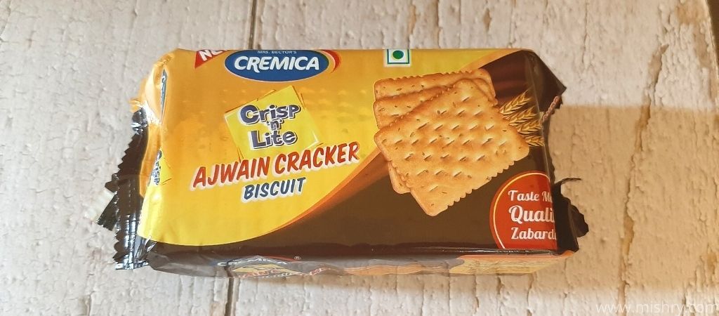 cremica ajwain cracker biscuit packaging