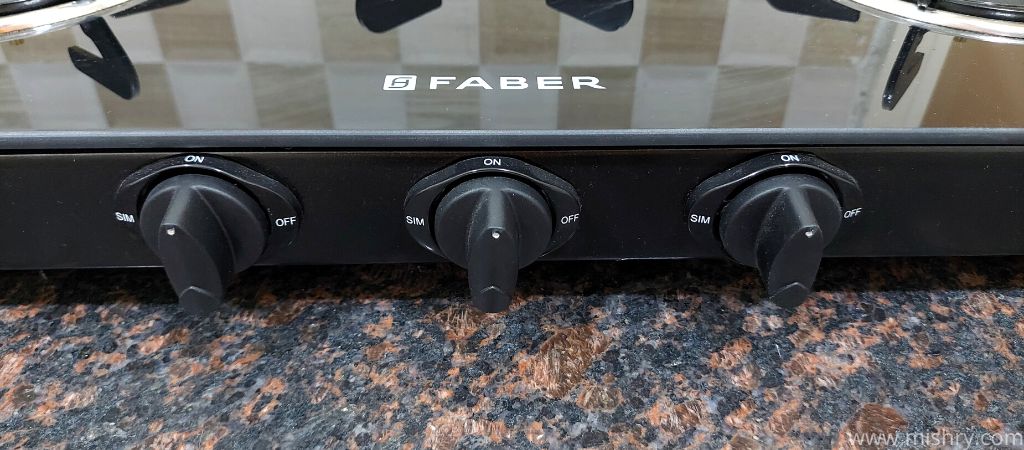 faber power gas stove control knobs