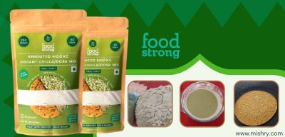 foodstrong instant sprouted moong chilla