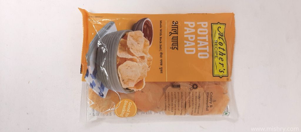 mother’s recipe potato papad packaging