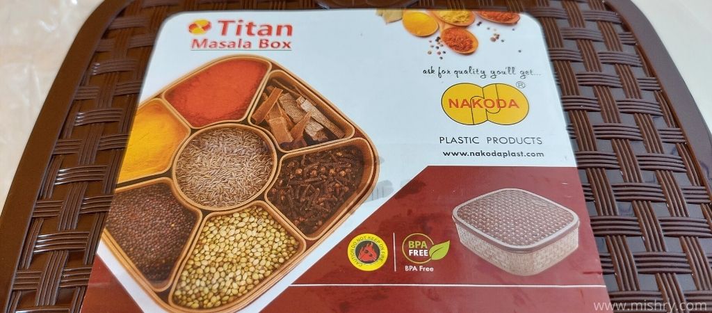nakoda titan plastic masala box packaging