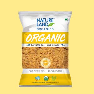 nature land organics organic jaggery powder