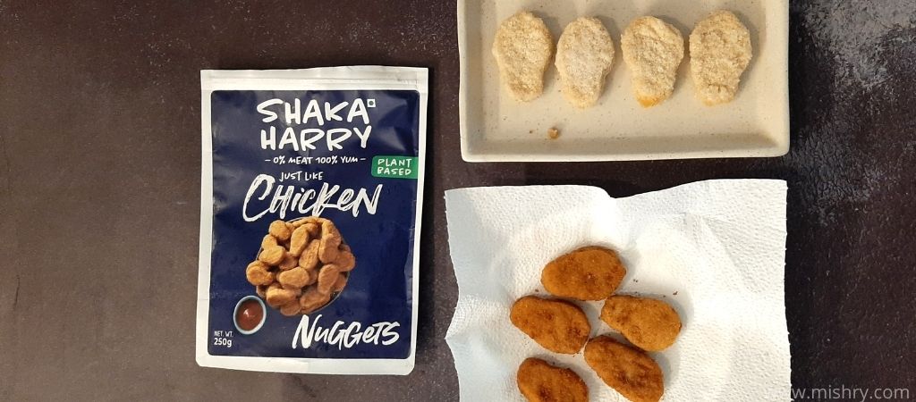 shaka harry chicken nuggets before and after frying