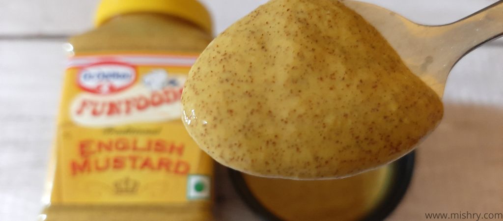 closer look at dr oetker funfoods english mustard sauce