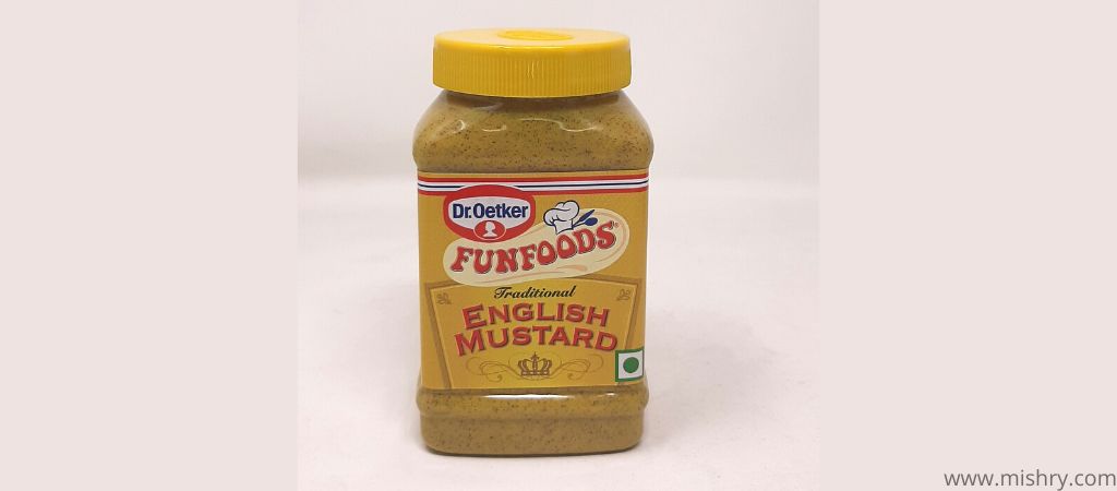 dr oetker funfoods english mustard sauce packaging