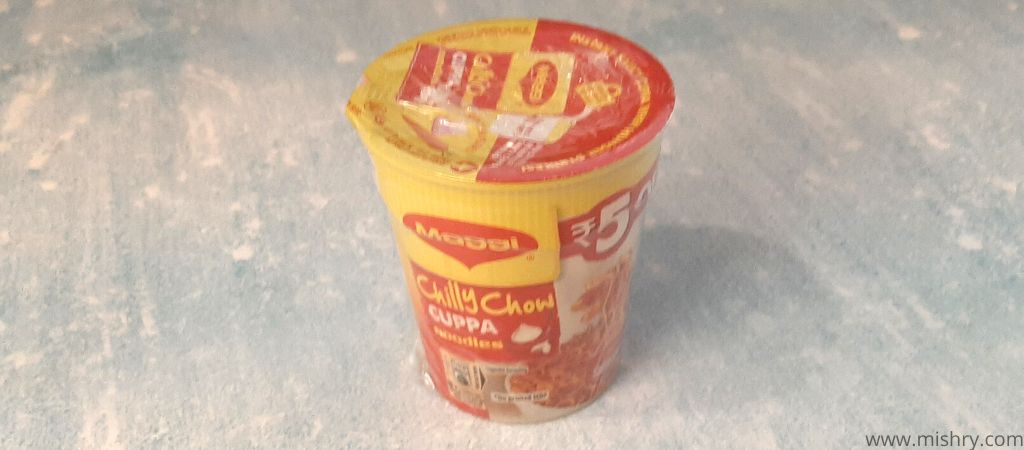 maggi chilli chow cuppa noodles packaging