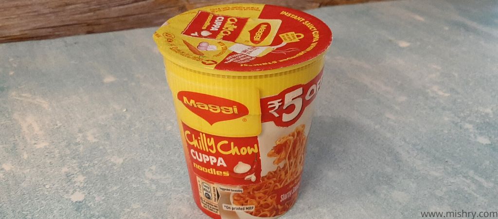maggi chilli chow cuppa noodles review