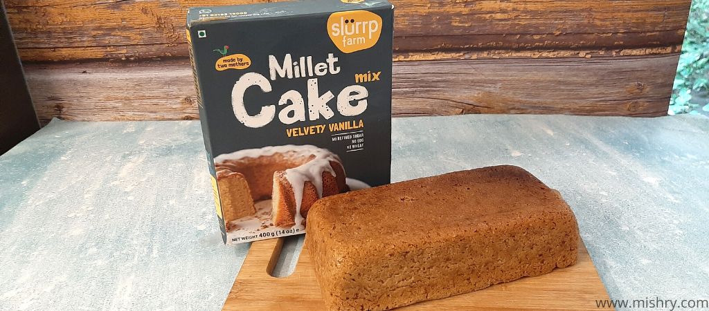millet velvety vanilla cake out of the tin