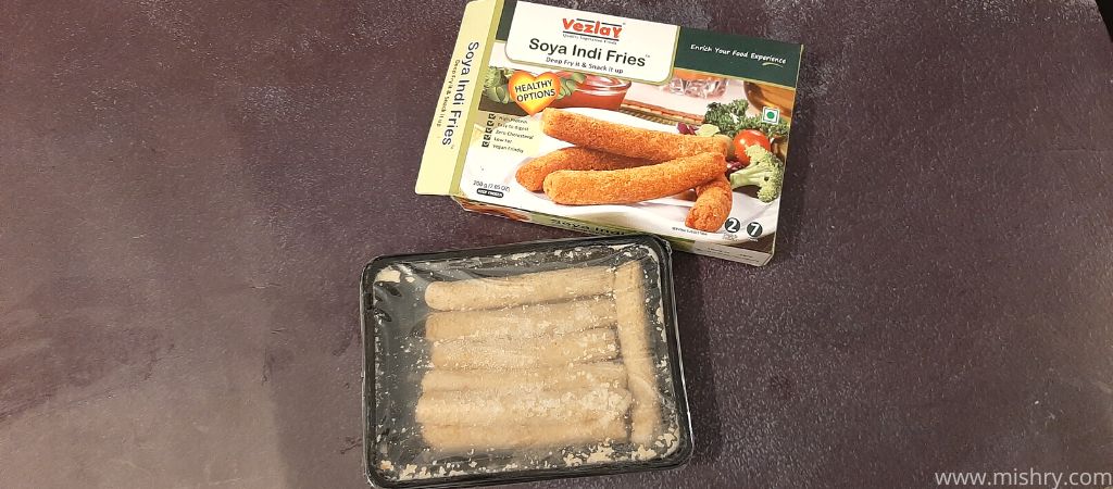 vezlay soya indi fries inside packaging