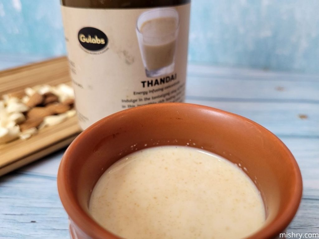 gulabs thandai ready to drink closer look