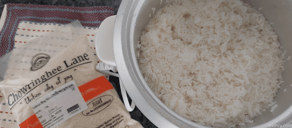 preparation of rice using chowringhee lane gobindo bhog rice