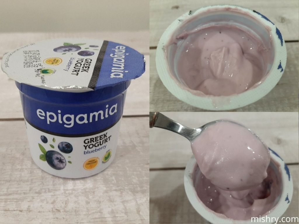 epigamia blueberry yogurt