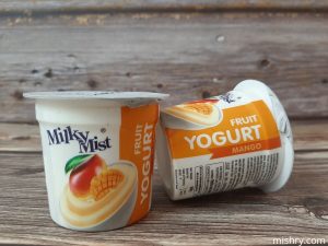 milky mist mango yogurt packaging