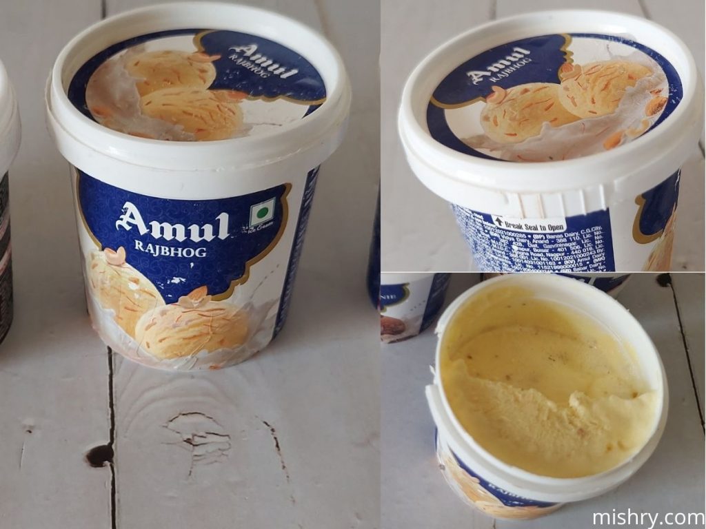 amul rajbhog ice cream packaging