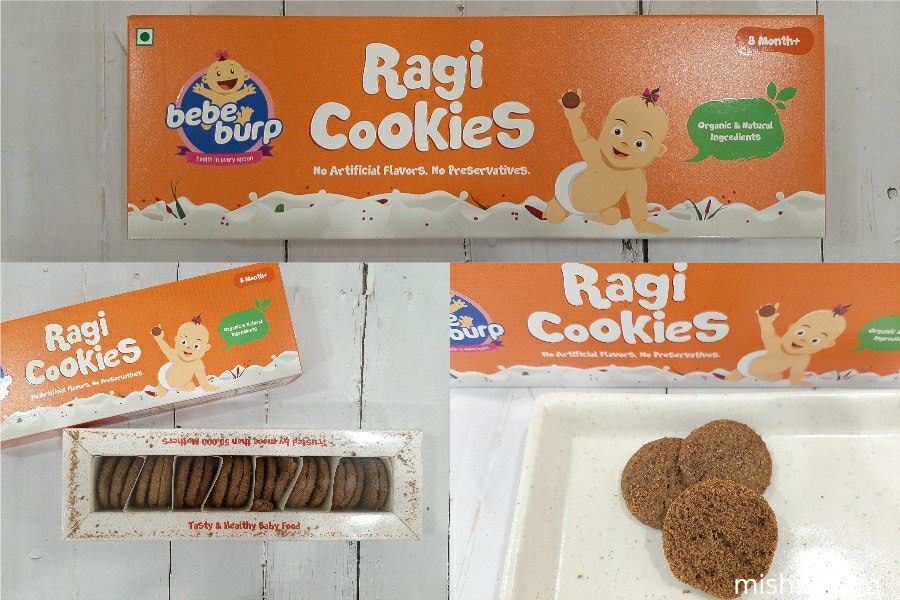 bebe burp ragi cookies packaging