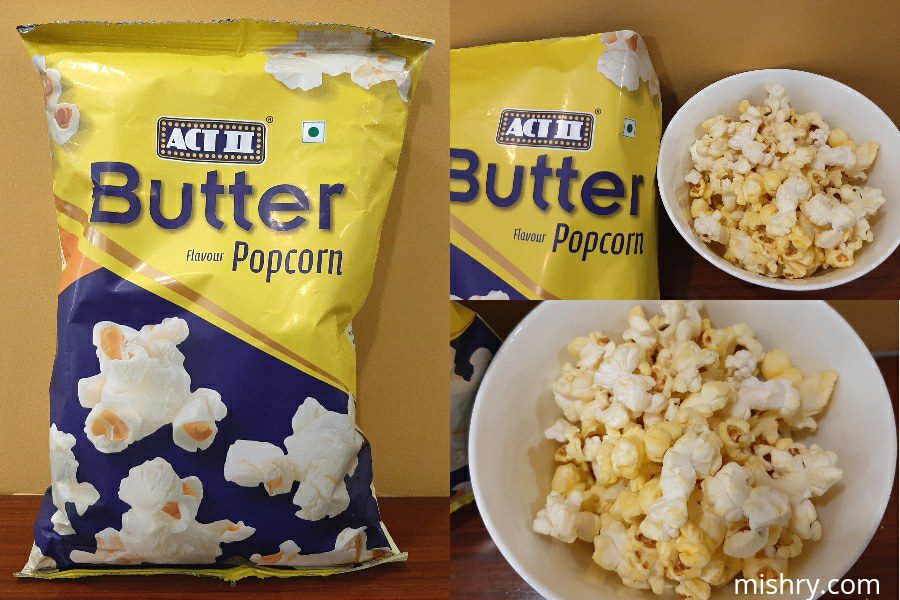 act II butter flavor popcorn packaging and contents
