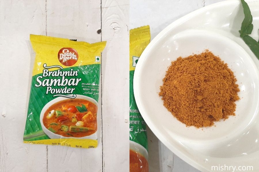 double horse brahmin sambar powder texture