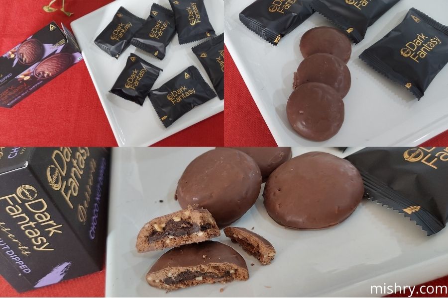 review process for sunfeast dark fantasy desserts choco nut dipped