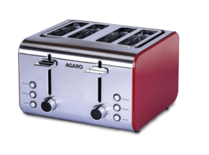 AGARO Grand Stainless Steel 4 Slice Pop-up Toaster