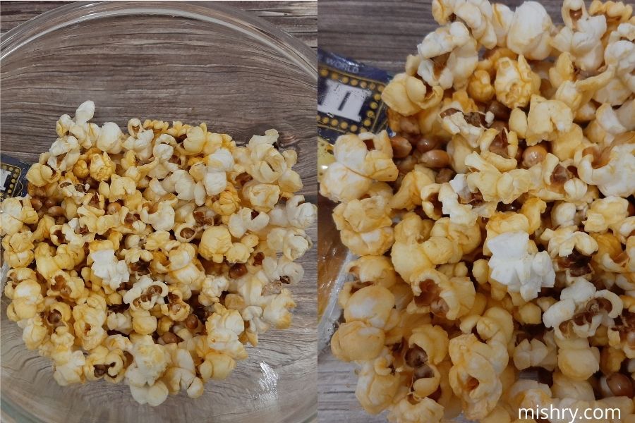 act ii southern spice flavor instant popcorn after the popping process