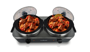 NutriChef 2 Pot Electric Slow Cooker