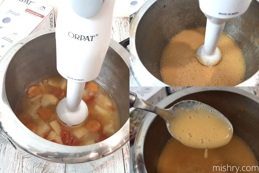 orpat 250 watt hand blender soup