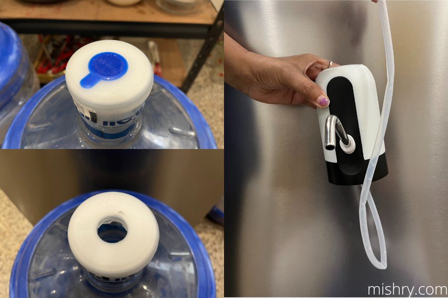 automatic wireless water can dispenser pump over can