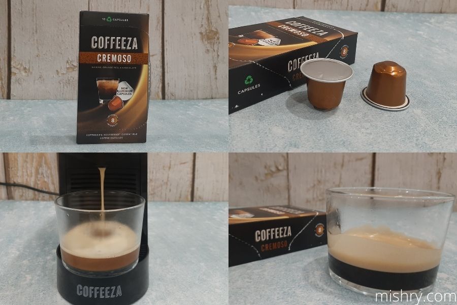 the review process of coffeeza coffee capsule cremoso