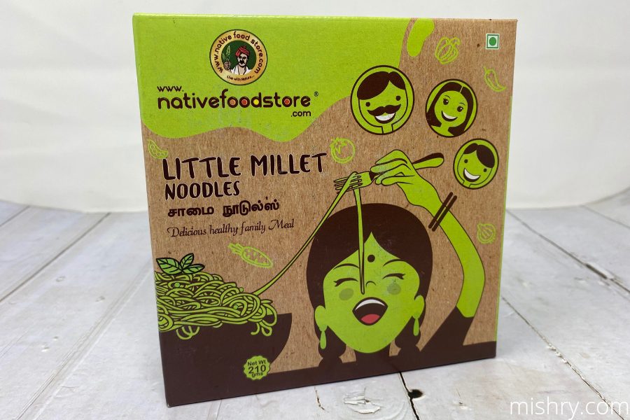 the packaging of native food store little millet noodles