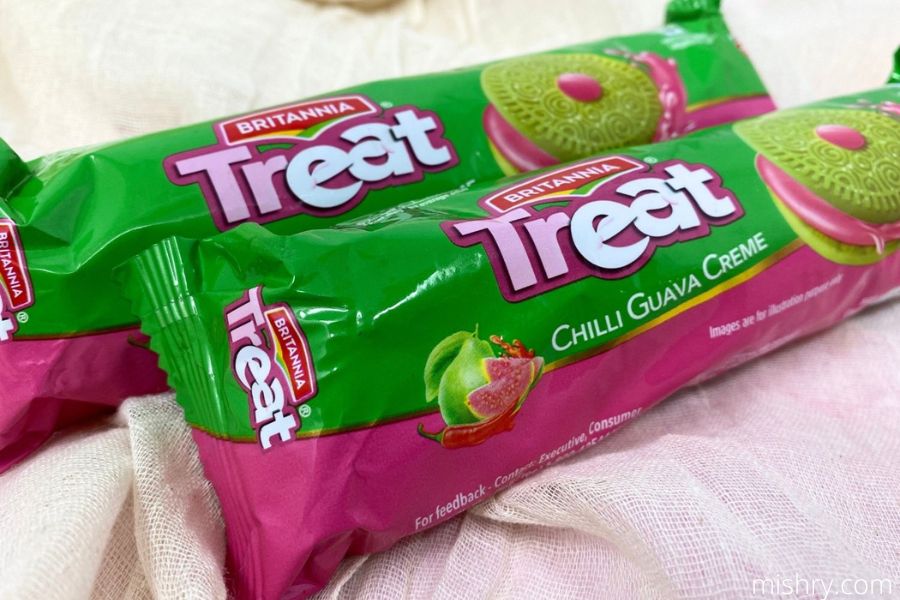 britannia treat chilli guava creme biscuits pack