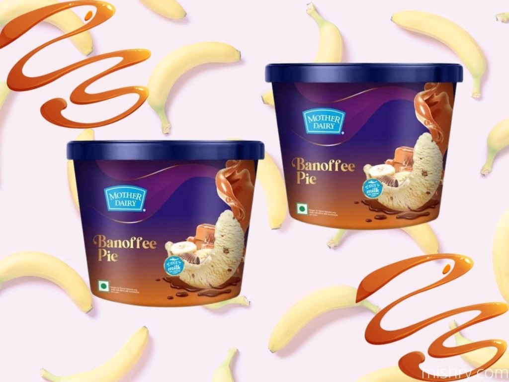 Mother Dairy Banoffee Pie Ice Cream Review